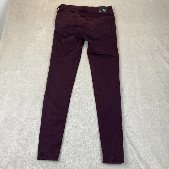 American Eagle Outfitters Womens Jeans Size 0 Skinny Jeggings Stretch Purple - Picture 15 of 15